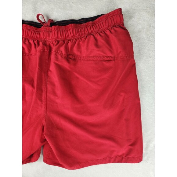 Speedo Mens Shorts Swim Trunks Red Size XXL String Waistband - Picture 9 of 14